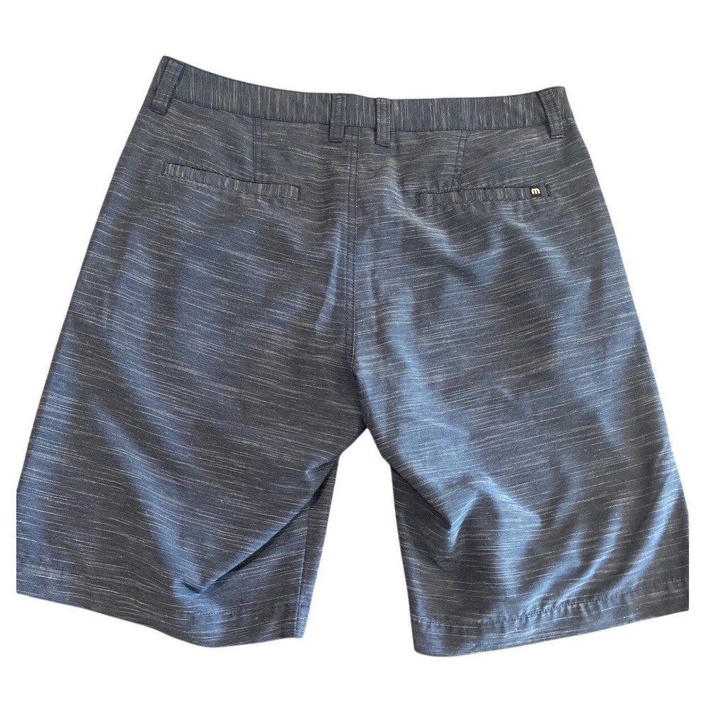 Travis Mathew Golf Shorts Hybrid Heather Blue Casual Walking Shorts Size 34 - Picture 2 of 13